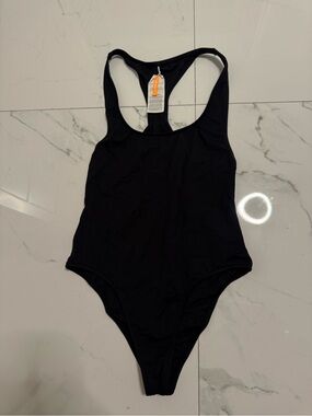 Roxy Black One Piece with Crochet Sides